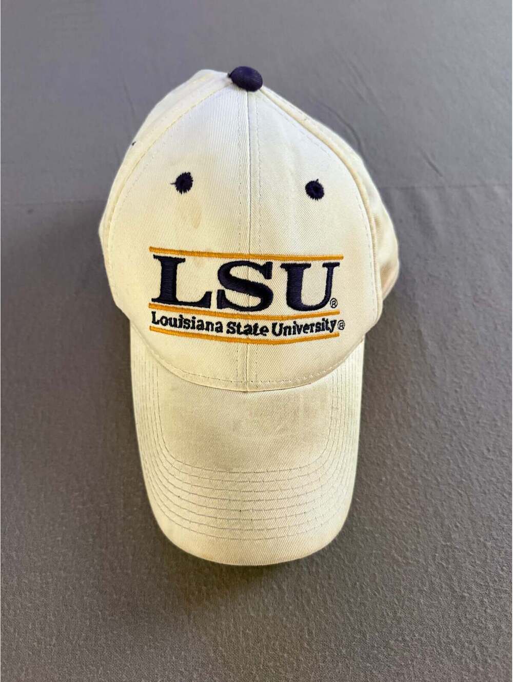 Vintage LSU Louisiana State University The GameBaseball Cap Cream Purple Gold